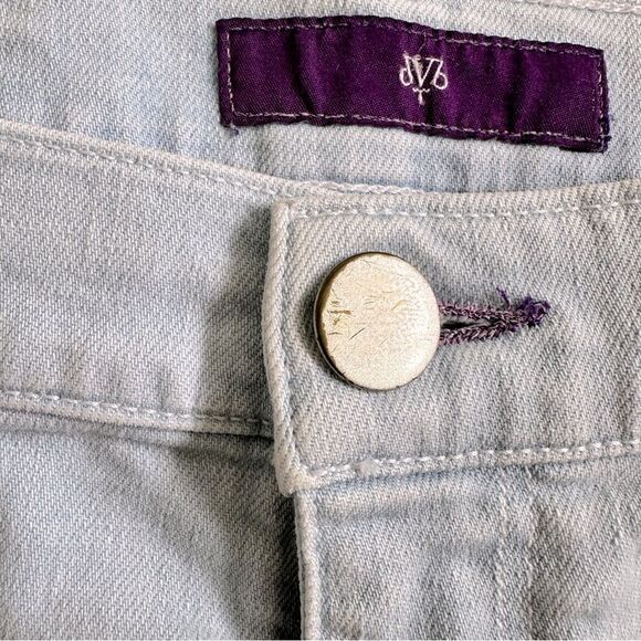 Vintage Victoria Beckham dVb Cuffed Designer Denim Shorts 24 - Light Wash - Picture 6 of 6